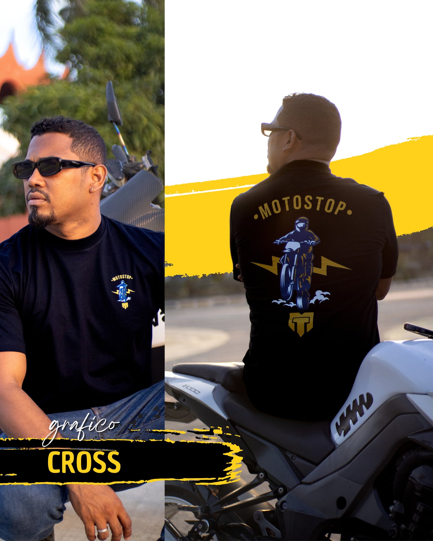CAMISETA MOTOS TOP CROSS NG/AM