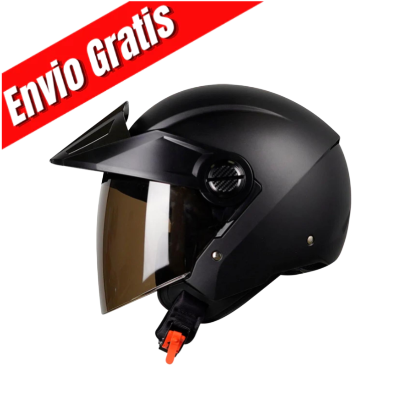 CASCO ABIERTO ICH 102 PLANO NEGRO MATE VISOR HUMO