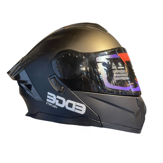 CASCO ABATIBLE EDGE SOLID BOSTON SOLID.NEGRO MATE.VISOR HUMO