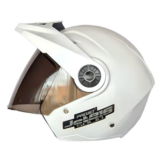 CASCO ABIERTO JET 916 SOLID BLANCO BRILLANTE