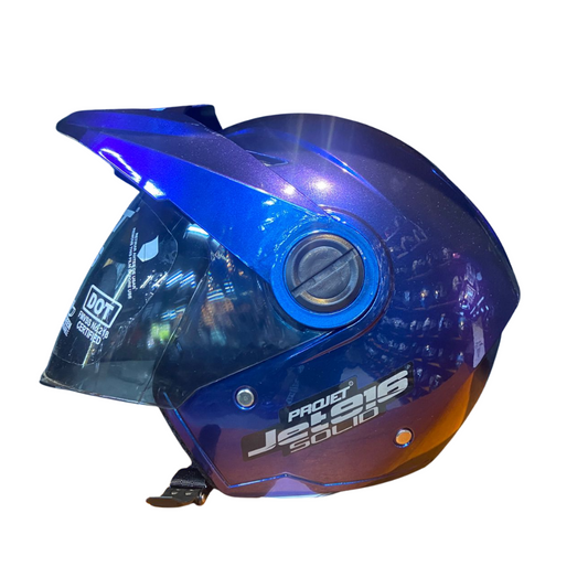 CASCO ABIERTO JET 916 SOLID AZUL CAMALEON BRILLANTE