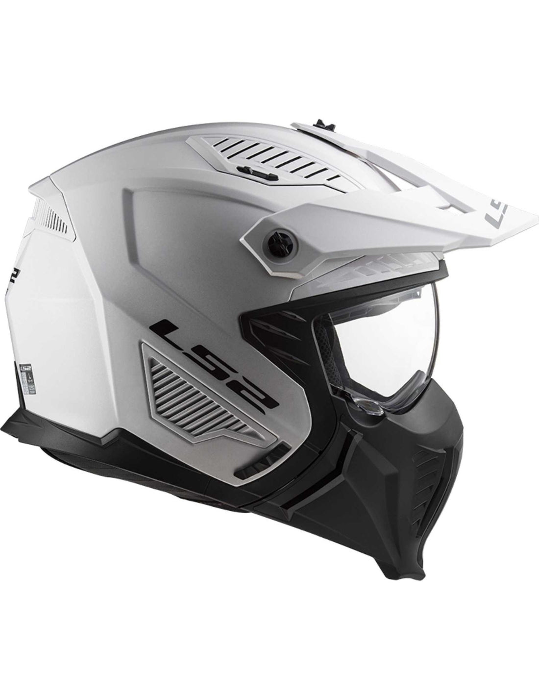 CASCO ABIERTO LS2 606_DRIFTER SOLID BLANCO VISOR TRANSPARENTE