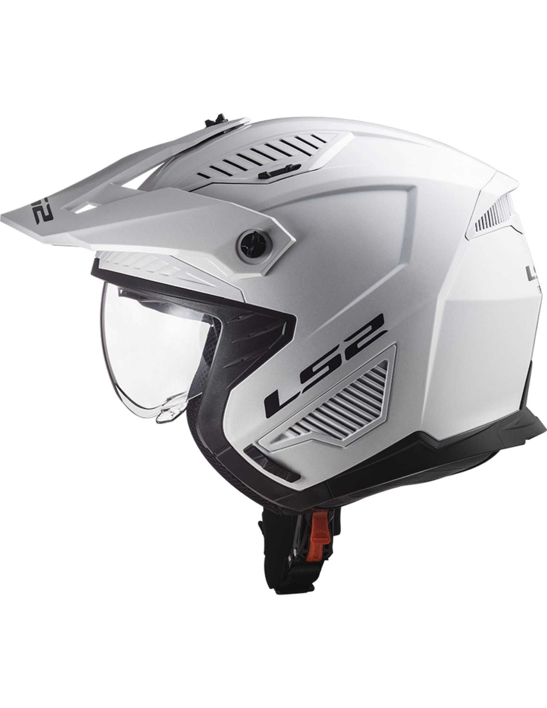 CASCO ABIERTO LS2 606_DRIFTER SOLID BLANCO VISOR TRANSPARENTE