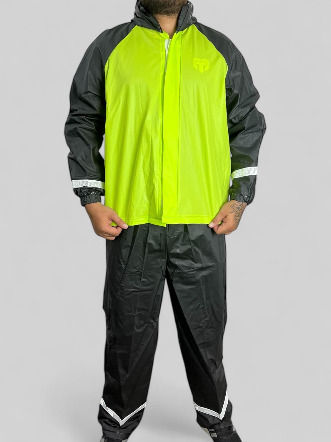 IMPERMEABLE REFLECTIVO AXXES (CHAQUETA, PANTALON, ZAPATOS, TULA)