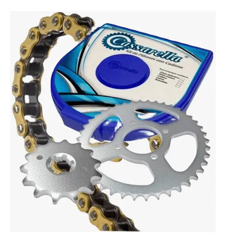 KIT DE ARRASTRE CASSARELLA YAMAHA MT 03 6 HUECOS (PT43C-PD14C-520H-112C) DORADA