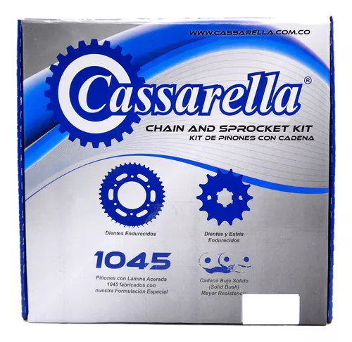 KIT DE ARRASTRE CASSARELLA YAMAHA XT 660R 6 HUECOS (PT45C-PD15C-520H-120C) DORADA ORING