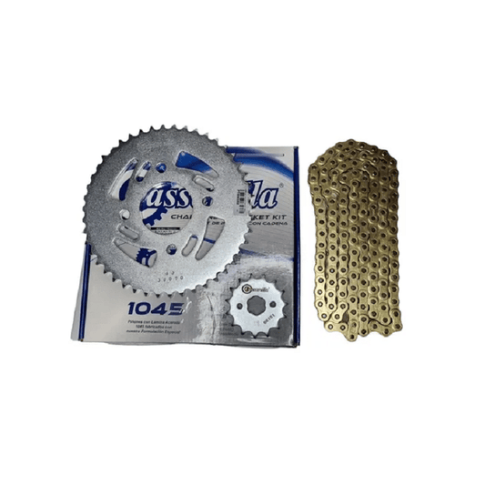 KIT DE ARRASTRE CASSARELLA VICTORY MRX ARIZONA 200 MOD. 2024 CONCAVO(PT50C-PD14C-428H-132C) DORADA
