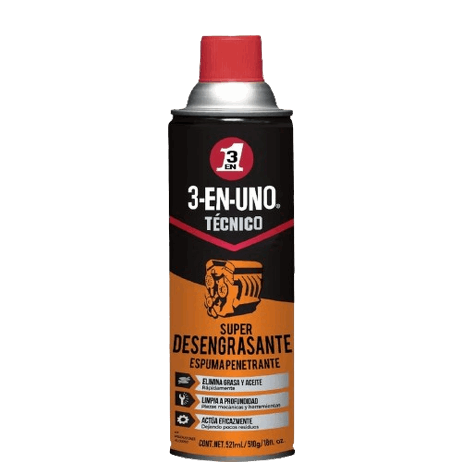 DESENGRASANTE 3 EN UNO TECNICO ESPUMA X521ML