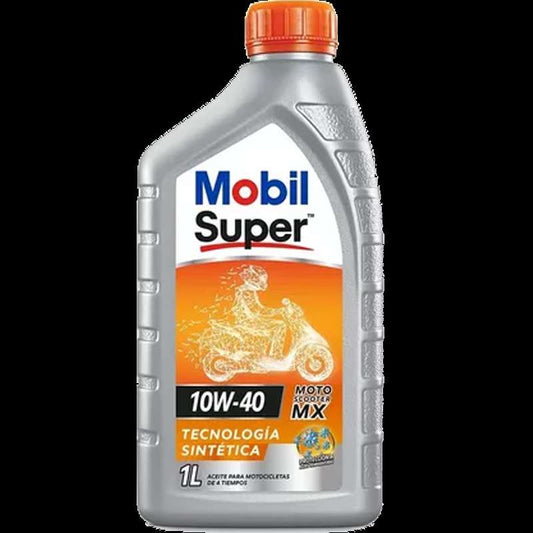 ACEITE MOBIL SUPER MOTO SCOOTER 10W40 SINTETICO SAE 4T 1LT