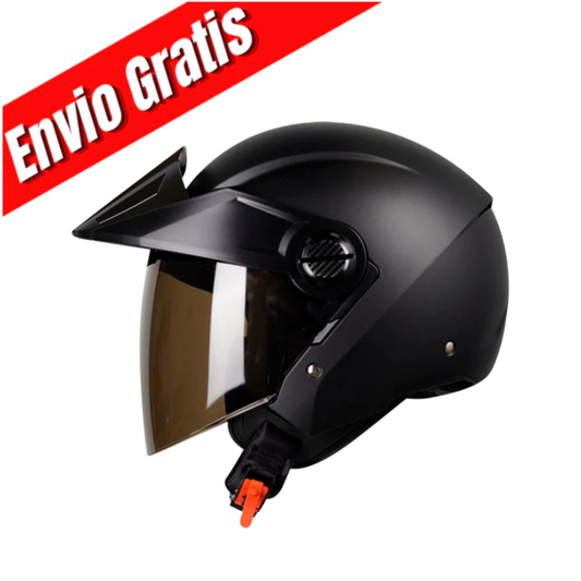 CASCO ABIERTO ICH 102 PLANO NEGRO MATE VISOR HUMO